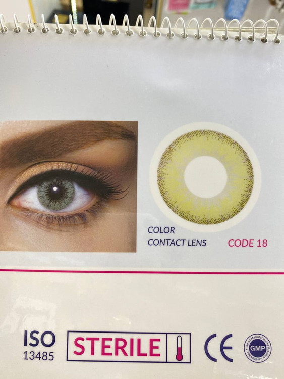 لنز چشم لئا شماره 18 رنگ سبز دوردار