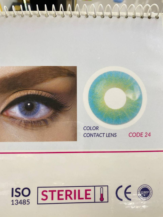 لنز چشم لئا شماره 24 رنگ آبی روشن