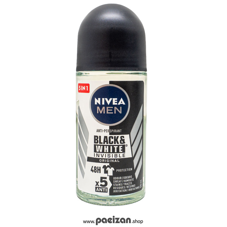 مام رول ضد تعریق مردانه نیوآ 72 ساعته مدل بلک اند وایت