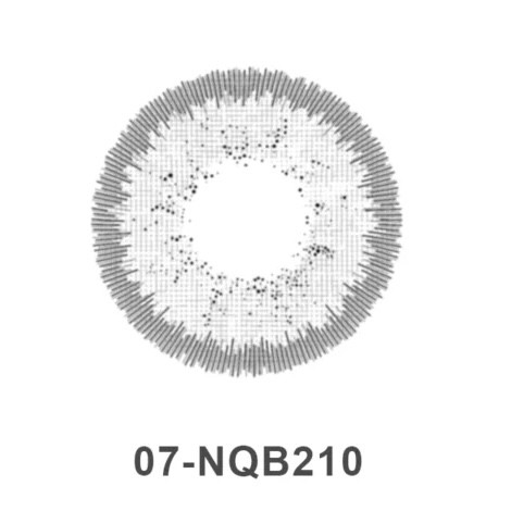 لنز چشم بیوتی شماره ۷ رنگ خاکستری تیره دوردار کد رنگ NQB210