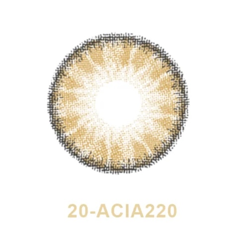 لنز چشم بیوتی شماره 20 رنگ قهوه ای کاراملی دوردار رگه دار کدرنگ ACIA220