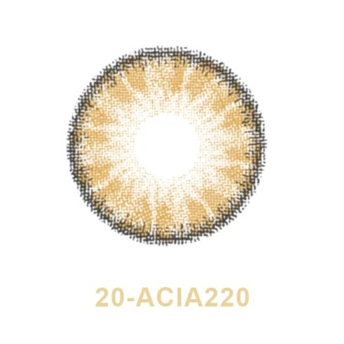 لنز چشم بیوتی شماره 20 رنگ قهوه ای کاراملی دوردار رگه دار کدرنگ ACIA220