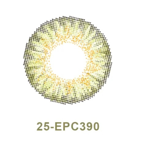 لنز چشم بیوتی شماره ۲۵ رنگ زیتونی عسلی دور مشکی کدرنگ EPC390